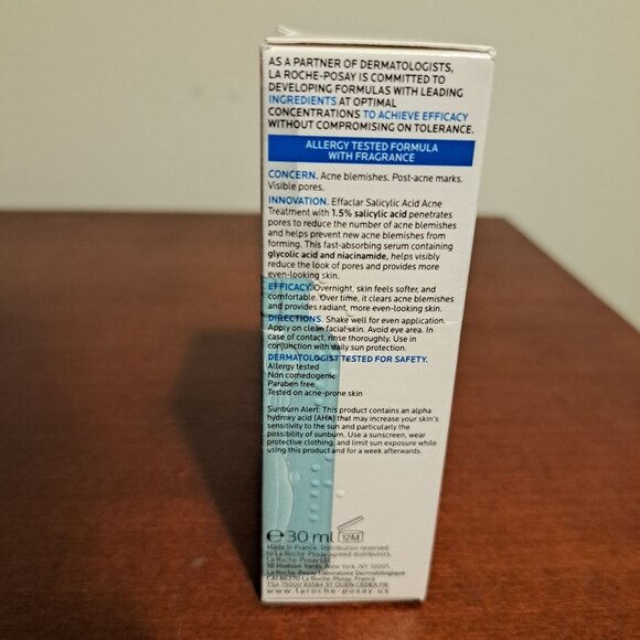 La Roche-Posay Salicylic Acid Acne Treatment 1.0oz New In Box Expires 11/25 - Picture 4 of 5